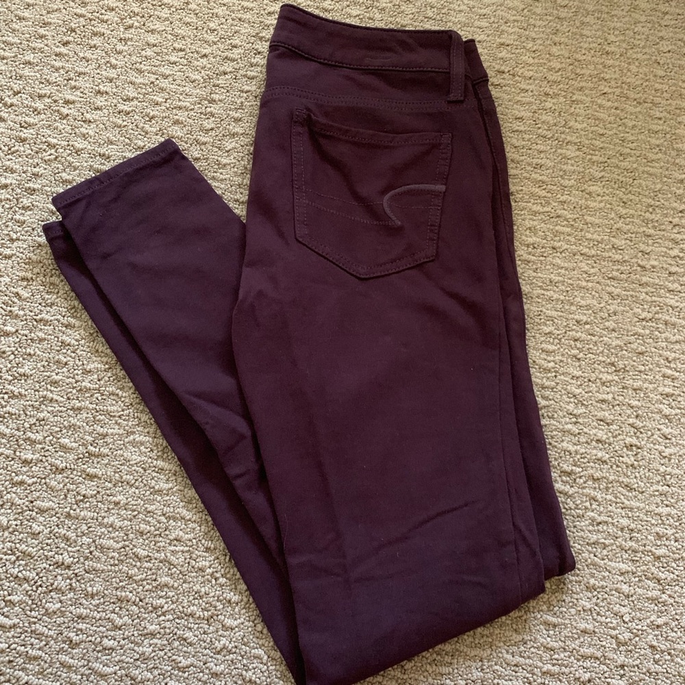 American Eagle Maroon Jegging
